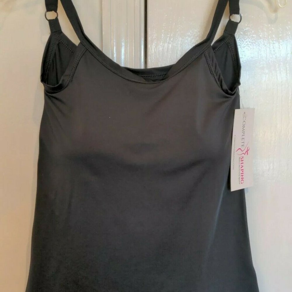 Mastectomy Swim Tankini Top with Integrated Prosthetics, Small w B Cup, NWT, Bla